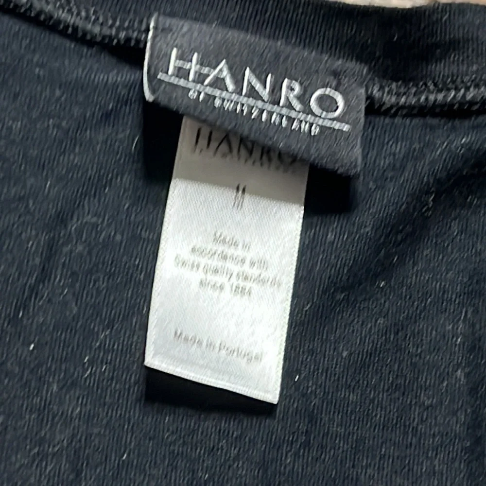 Hanro black medium second skin tee EUC men’s junior’s boys luxury sale rare